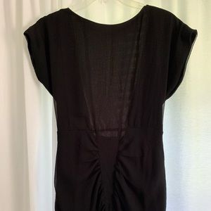 Black backless mini dress